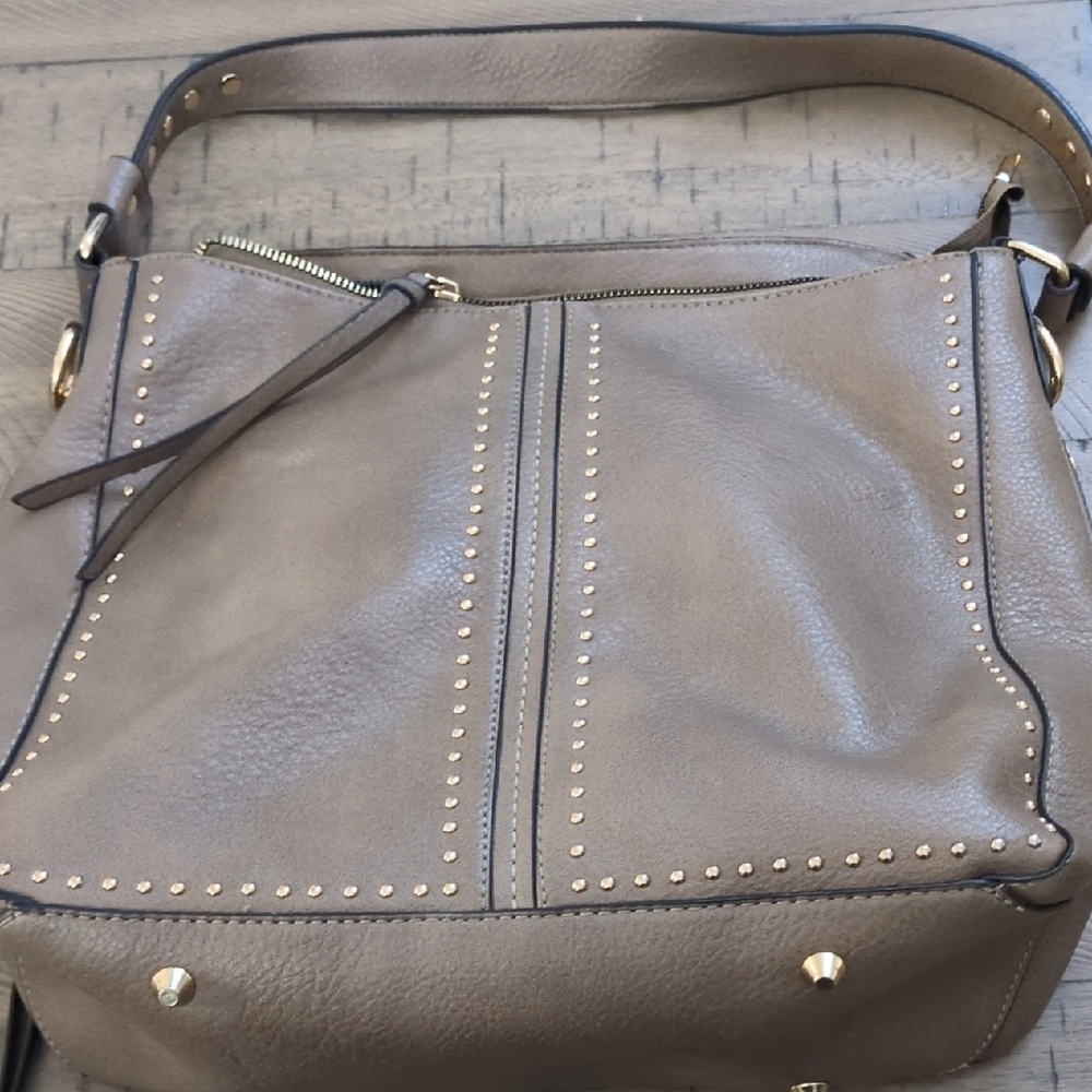 Montana West Tan Studded Bohemian Shoulder Bag